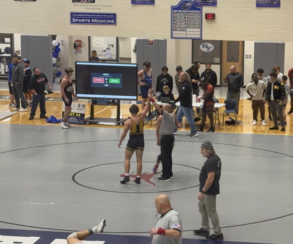 Competed in the Santa Slam at South Forsyth High School today, going 3-1 and finishing 2nd in my weight class at 190 lbs. Earned 2 pins but took my first loss of the season in the championship match. Proud to see my Richmond Hill team finish as champions! Back to work and ready