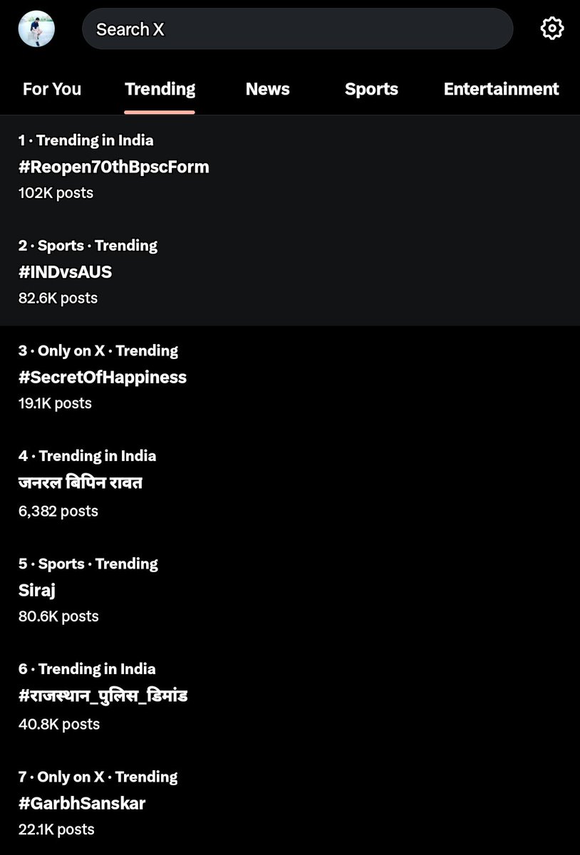 Rajeevpatel0's tweet photo. 102k 1st trending 
#reopen70thBpscform
#BPSC_70th https://t.co/3OhhyoGyiD