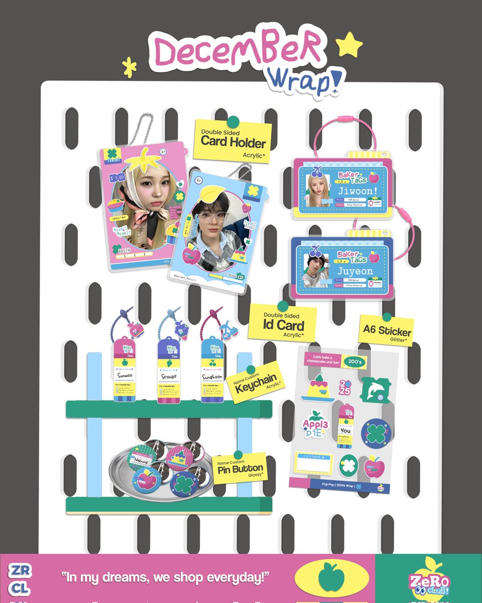 zeroclubb's tweet photo. ᅠ
pre-order : open ! 🥏🎀

🔔 zeroclubb’s december wrap .. # ! 
rt and follow for the giveaway  🔀

available for ★ .. ① cahol, ② keychain, ③ pin, ④ stickers, and ⑤ id card
🏷 dec 8 – dec 14 po period
🌐 worldwide go, by dm
📓 form : https://t.co/l5m5kMgzIM
ᅠ https://t.co/t6DuYtIkHV