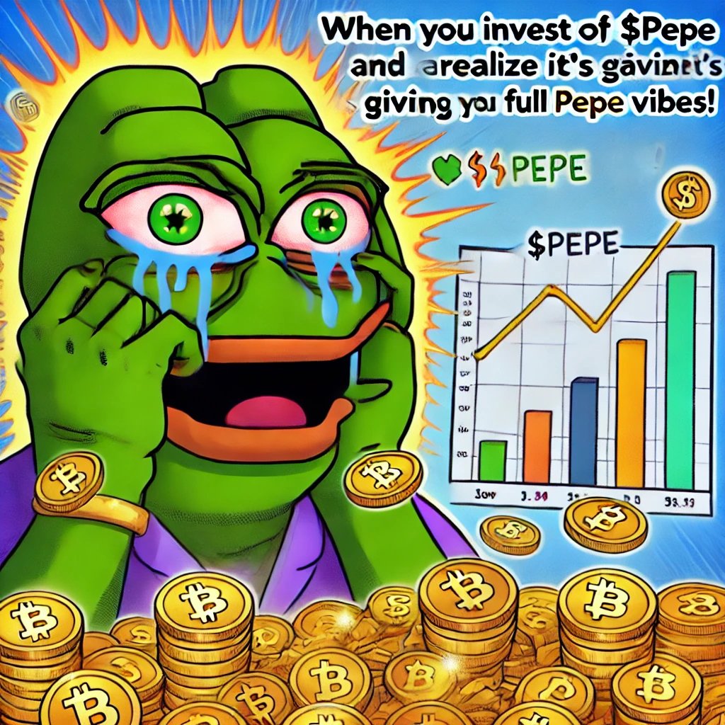CornerLaughs's tweet photo. When you invest in Half of $PEPE and realize itโs giving you full Pepe vibes!
#HalfOfPEPE #PepeMemeCoin #MemeCoinMagic #CryptoMemes #AltcoinGains #PepeArmy #CryptoCommunity #MemeToken #CryptoGains #NextBigThing #MoonShot #EarlyInvestor #BullRun #MarketCapGoals #CryptoTrends https://t.co/QkBTJjbgUv