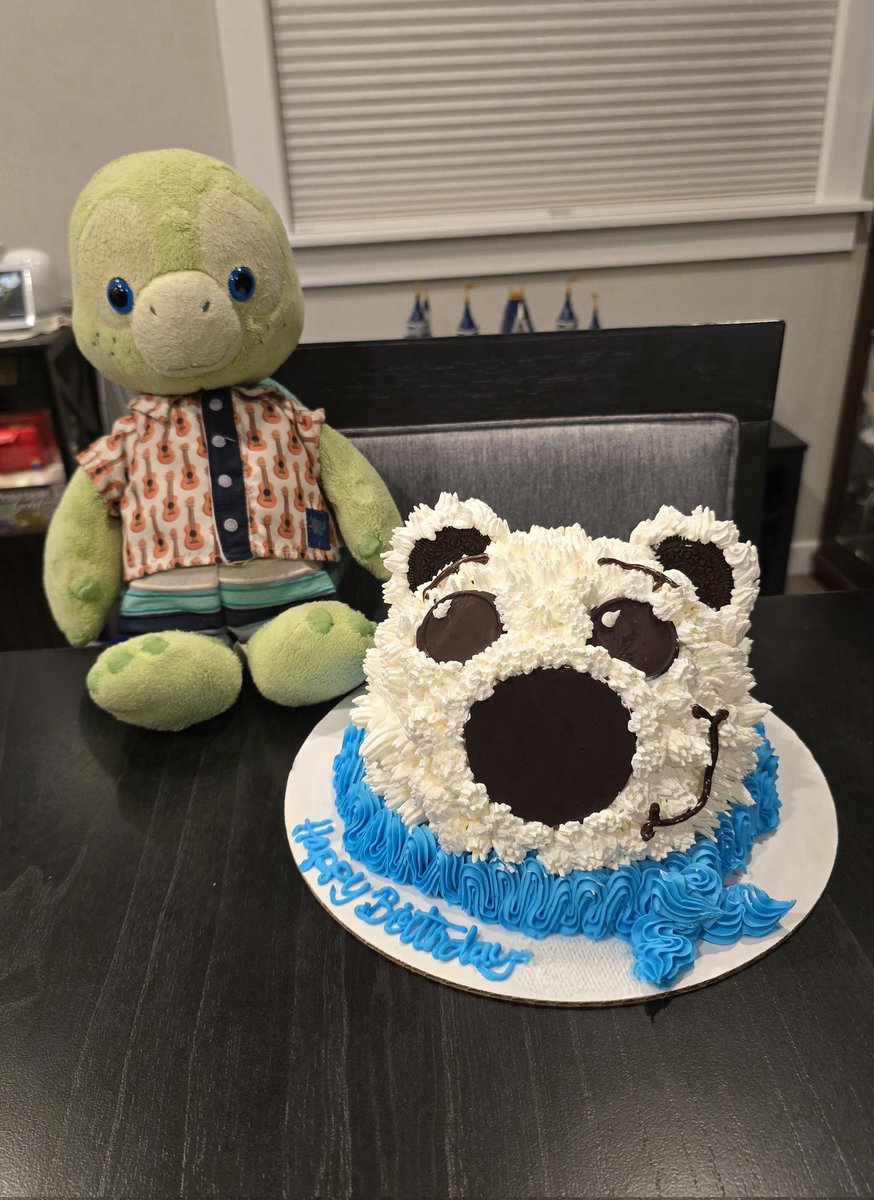 Enjoying a yummy cake from <a href="/BaskinRobbins/">Baskin-Robbins</a> for boy's birthday today! 🎂🥳🎉🎁