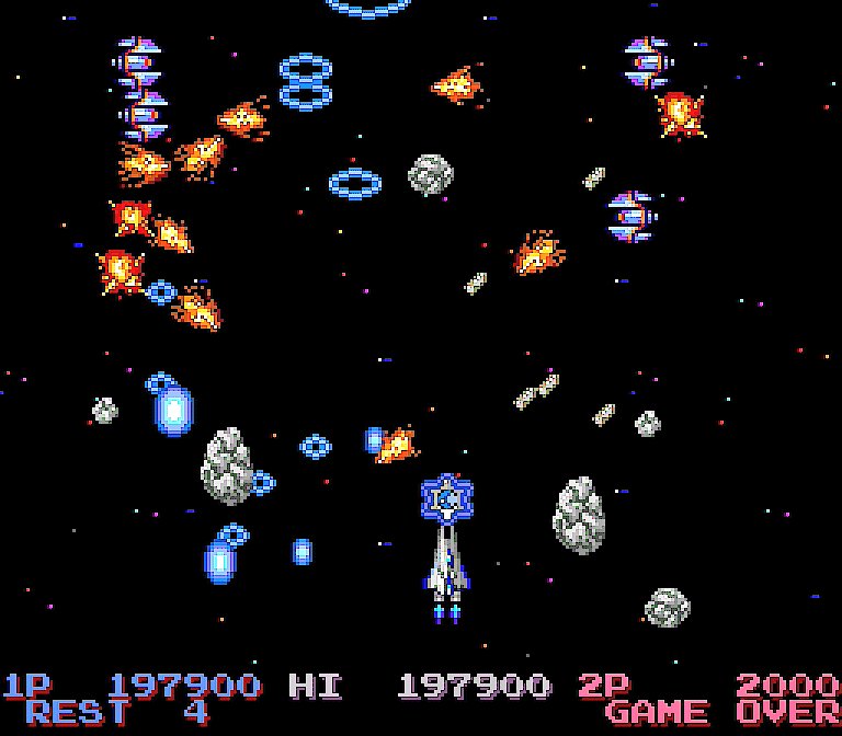 sakayu_sfc's tweet image. #LifeForce for TurboGrafx-16 turned 33!☄️
#沙羅曼蛇 のPCエンジン版は1991年12月6日に発売、33周年でした🦎

2人同時にプレイできる縦/横シューティング。マルチプルの取り合いになりそうですね。3面の火柱(プロミネンス)は絵になるけど、ゆっくり見ている余裕がない😅