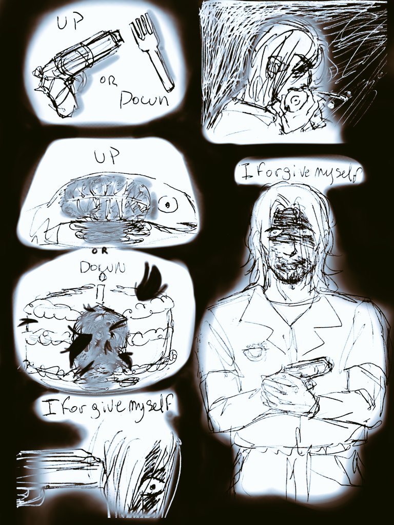 hfim and #mouthwashing thing i sketched :{
tw disturbing imagery (mw stuff)