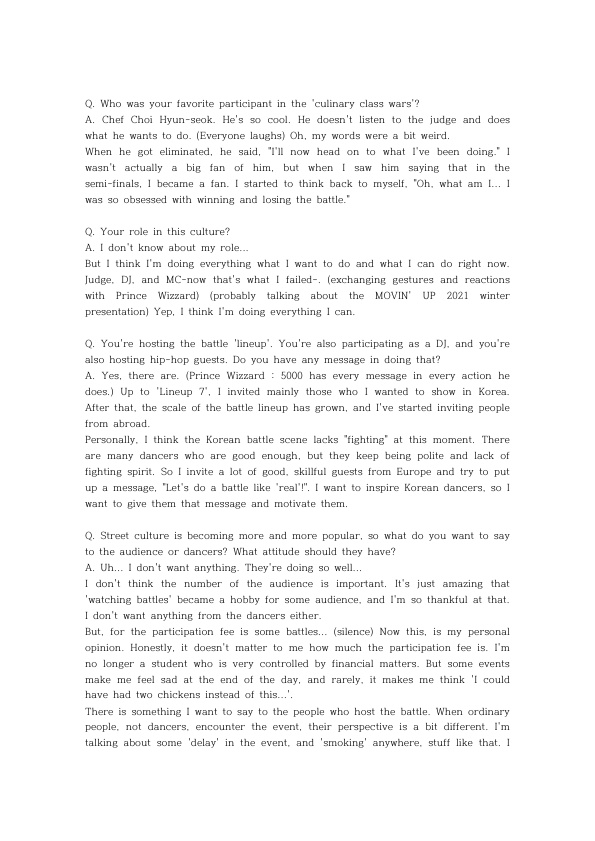 dlrjtwjrjt_cap's tweet photo. 20241207 #theinterview 5000's interview (eng translation)
-This is just a organized summary.
-I did not put all the questions. https://t.co/VSiSMCl5S5