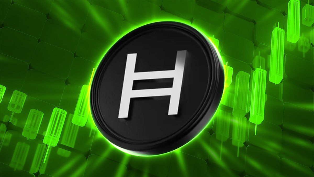 coinbureau's tweet photo. Hedera's HBAR is the best performing crypto over the past week at nearly 90%! 

Thoughts on HBAR? 🤔 https://t.co/2tPBxDSmu8
