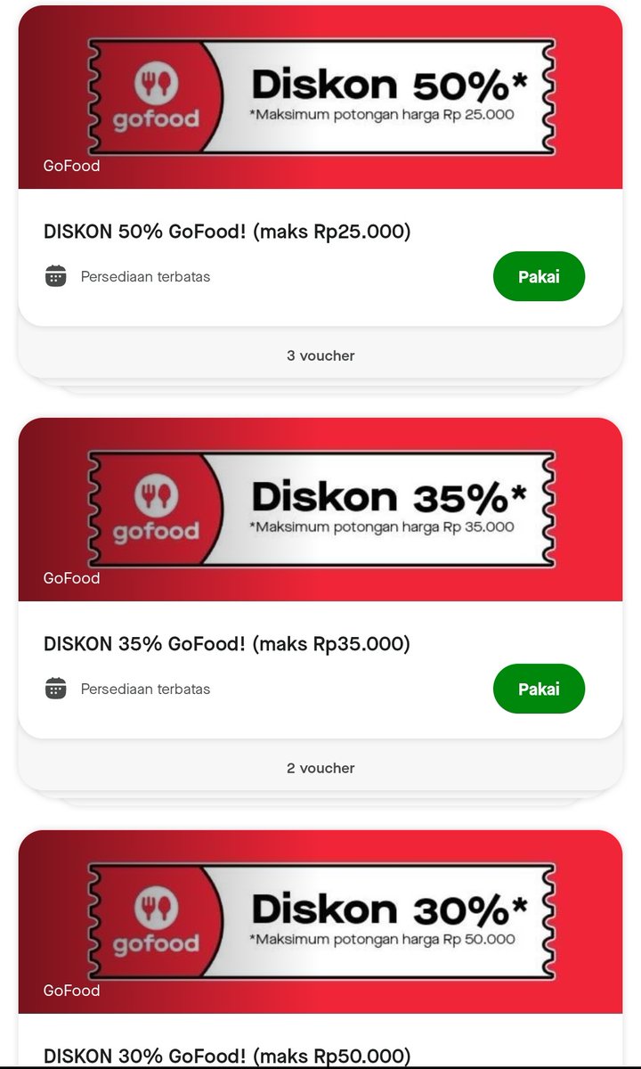 aylaafu's tweet photo. WTS VOC GOFOOD

disc 50% minbel 20k (2 slot) fee 5k
disc 35% minbel 70k (2 slot) fee 3k
disc 30% minbel 120k (1 slot) fee 3k
✅GF+
fsr https://t.co/GcUctZ4ar8

wts wtb voc voucher gofood gojek grab gofud gopud
#zonauang #zonajajan #zonaba https://t.co/jx9H0FSmIe