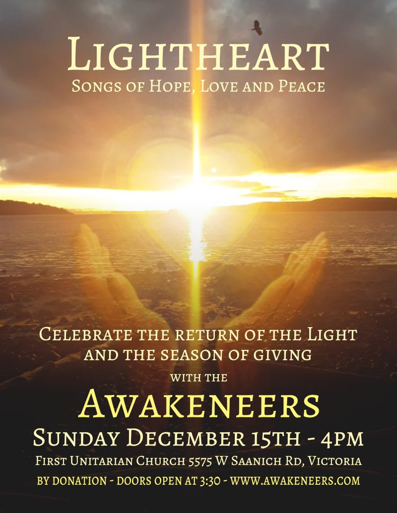 awakeneers's tweet photo. We're putting on a special event to celebrate the season at the beautiful Victoria Unitarian church.
So if you're in the Victoria area and would like to join us for an uplifting afternoon of music we'd be delighted to see you!
#folkmusic #livemusic #vancouverisland #solstice https://t.co/KpZyD2vAZZ