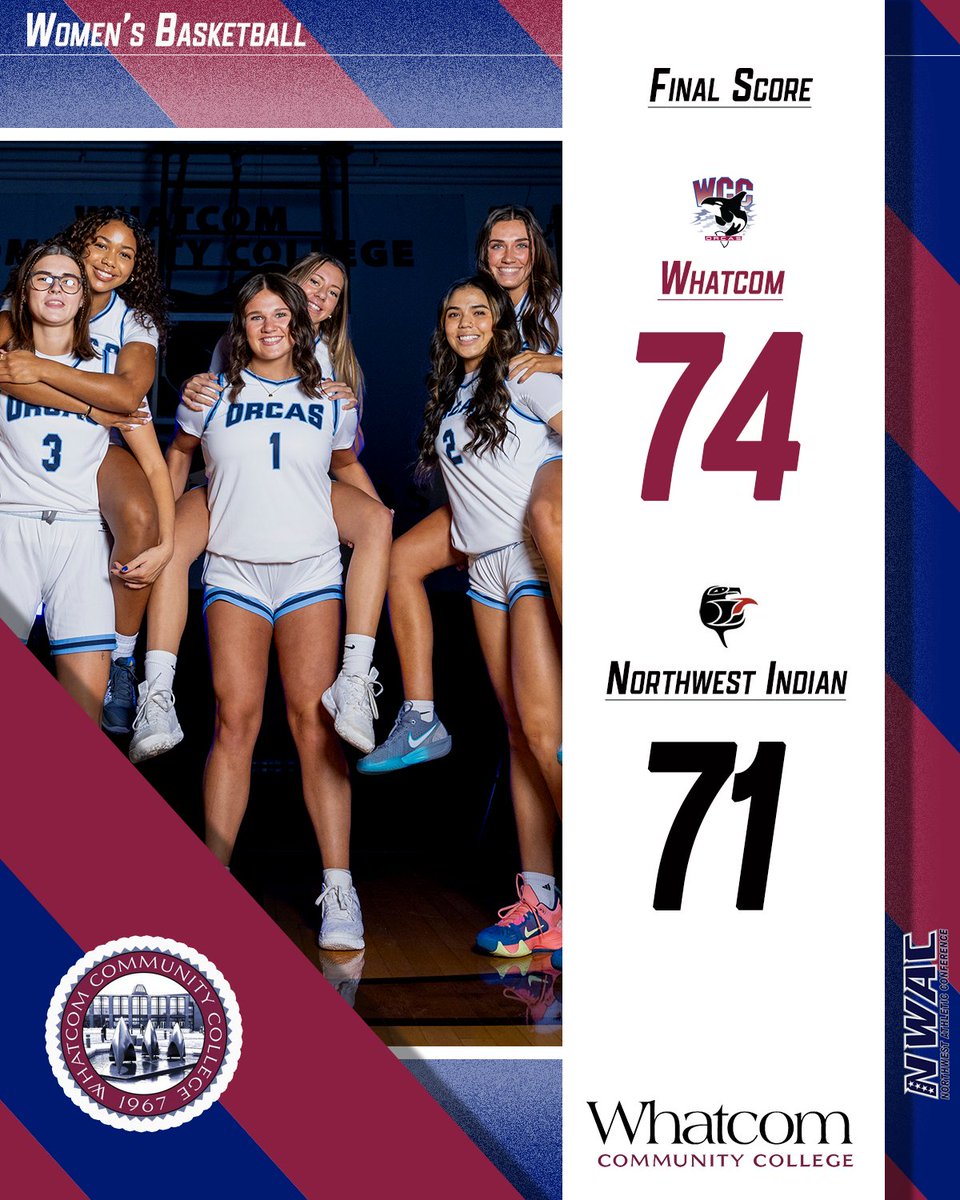Whatcom CC Orca Athletics (@whatcomorcas) on Twitter photo Orca Women's Basketball Secures the Neutral Site W!
<a href="/WhatcomCC/">Whatcom Community College</a> <a href="/WhatcomCCWBB/">Whatcom CC Women’s Basketball</a> <a href="/NWACSports/">NWAC</a> Orca Women's Basketball Secures the Neutral Site W!
<a href="/WhatcomCC/">Whatcom Community College</a> <a href="/WhatcomCCWBB/">Whatcom CC Women’s Basketball</a> <a href="/NWACSports/">NWAC</a>