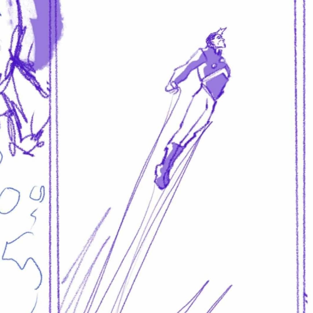 JamesLeeStone's tweet photo. I've been working on a chapter for a #holiday #anthology with #VegasCreators Jill Avilez &amp; Teddy Tso who are crafting their own stories! 
Here's a #SneakPeek at a page from my story-
Follow along as #HugoDanner recaps tales of what it's like to be a heroes 100 yrs
@Procreate https://t.co/cln1YVQ5wx