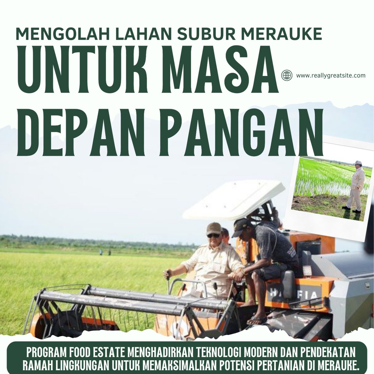 chleoouk's tweet photo. Merauke bukan hanya soal keindahan alam, tapi juga jadi lumbung pangan masa depan. Dengan lahan yang subur dan teknologi canggih, kita bisa jadi pusat ketahanan pangan dunia. #FoodEstateMerauke #KetahananPangan #MeraukeBerkelanjutan https://t.co/rCvlLsZjMX