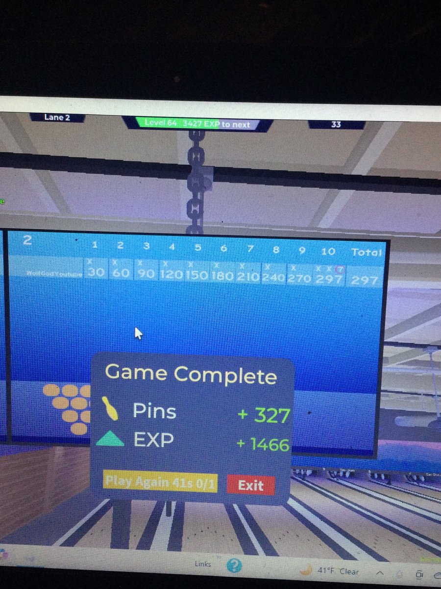 Dam 3 pins off a 300….