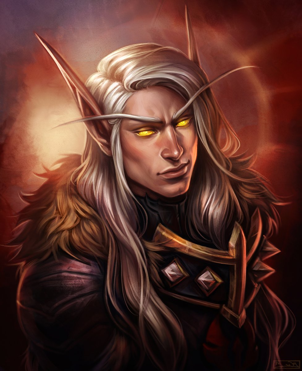 The warm colors here *-*🔆
 ………  
Thank you! ~ ♥︎  <a href="/_Bloodthorn/">Bloodthorn</a> 
___
#commission #portrait