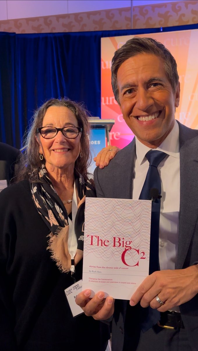 rfeinw's tweet photo. What a pleasure to meet the wonderful @drsanjaygupta @CNN chief medical correspondent &amp; chat about the importance of my new book. With millions now living long lives with cancer (me @ 30 yrs) it's time to change the convo around #chroniccancer #TheBigC2 #ASH24 https://t.co/NnzRpKhKyA
