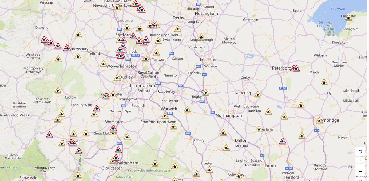 Several Flood Warnings and Alerts are in place.

Make sure you are signed up to our free flood warning service: gov.uk/sign-up-for-fl…

Check for flooding near you: check-for-flooding.service.gov.uk