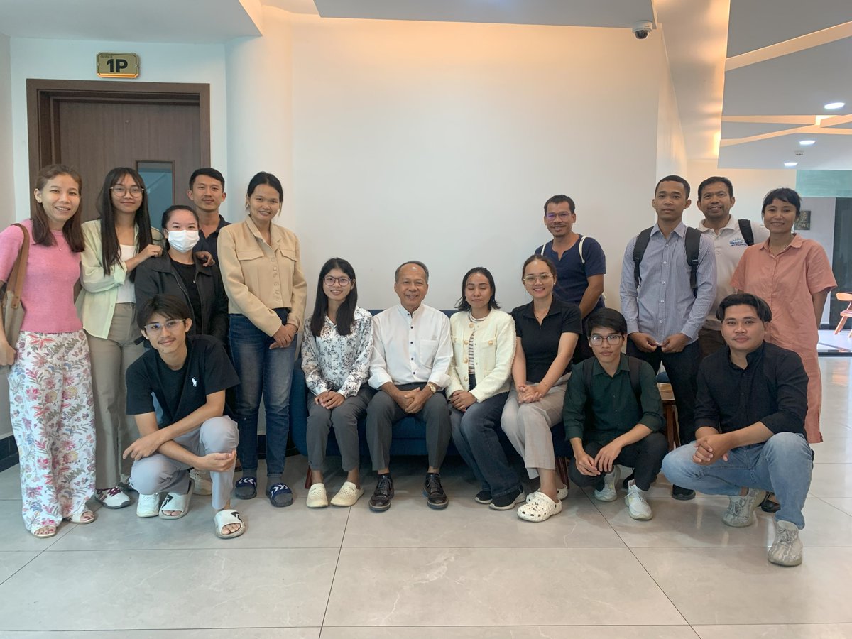 Politikoffee's tweet photo. Rich &amp; intimate discussions with veteran analyst Mr OK Serei SopheaK on “Cambodia’s Democratic Crossroads: Post-EU Sanctions Threat.” #Cambodia faces a challenging balancing act: relying on China's raw materials, factories, technology vs. depending on the US &amp; EU's large markets. https://t.co/KFH6aysy8G