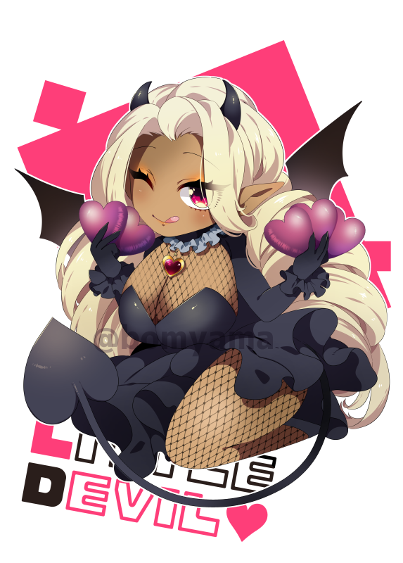 bomyama's tweet photo. 過去絵リメイクの小悪魔ちゃん https://t.co/V64OSp8uQT