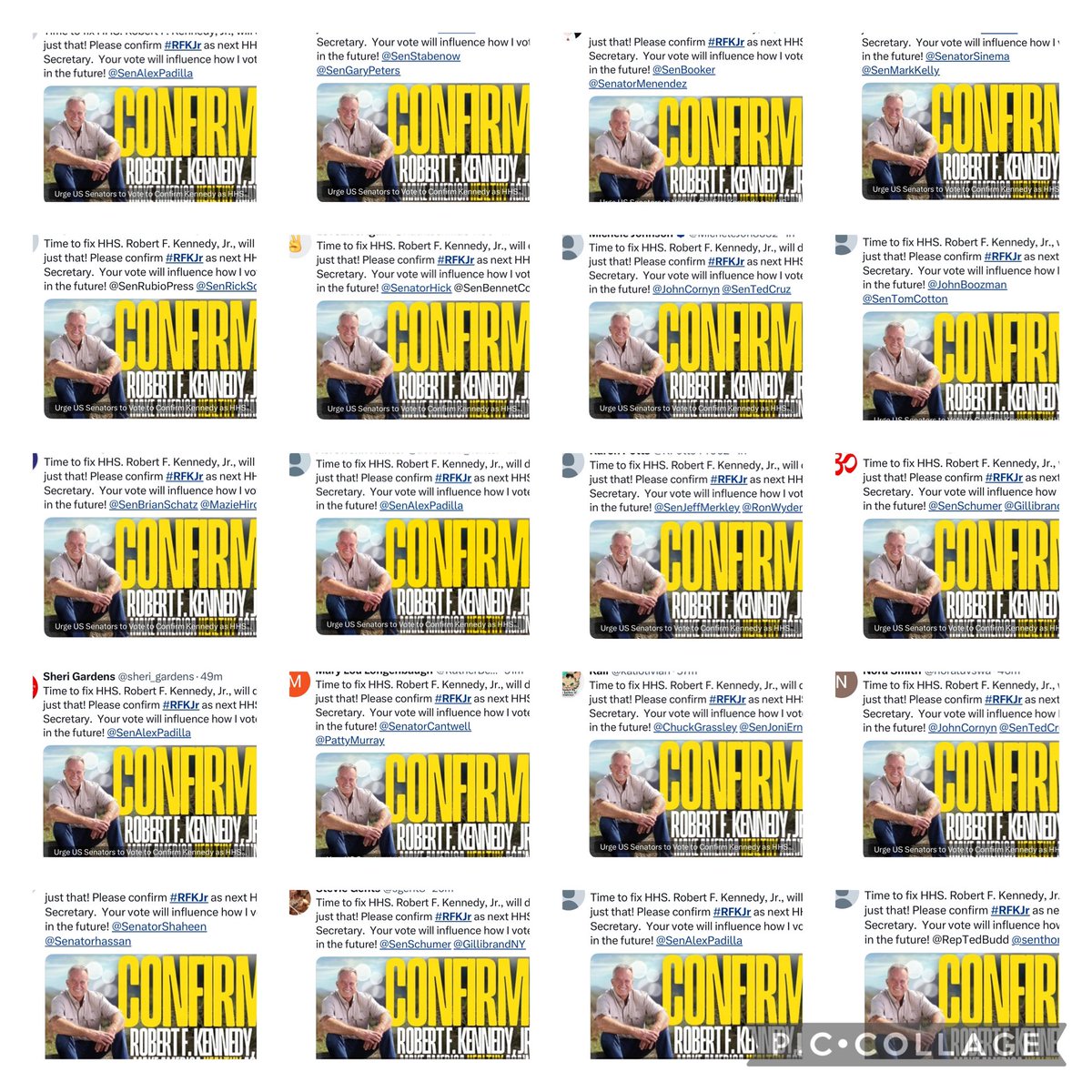 A couple of days ago, the bobbybots were out in force all within an hour, most freshly minted profiles or older ones with a handful of followers.   All were posted within about an hour…manipulation of the platform, tolerated or encouraged given the owner’s political proclivities