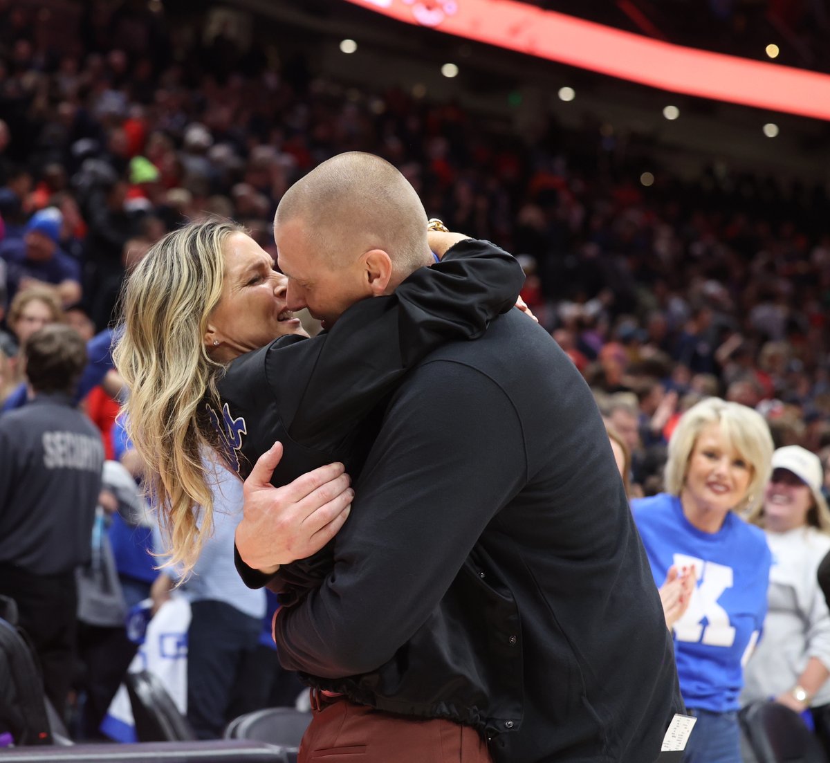 How can you not love this photo of <a href="/CoachMarkPope/">Mark Pope</a> and his wife after the win over Gonzaga.
Photo by <a href="/victoriagraff/">Victoria Graff</a>