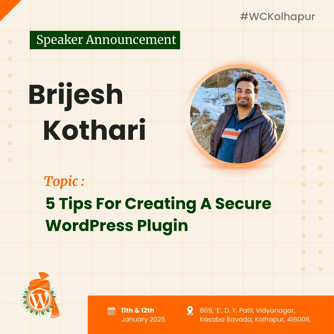 WordPress Kolhapur Community tweet media