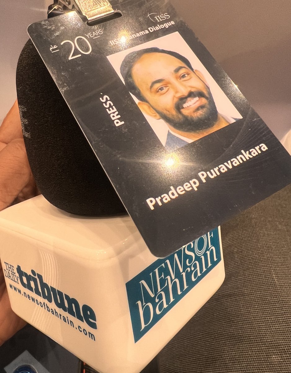 pradeeppurava's tweet photo. This year marks my 20th consecutive participation in the IISS Manama Dialogue as a journalist. Over the past two decades, I’ve had the privilege of witnessing and reporting on pivotal discussions shaping global security and geopolitics. #IISSManamaDialogue #20YearsOfJournalism https://t.co/BMqvFJWUiE