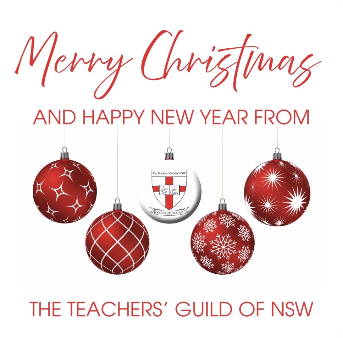 OsmanFrederick's tweet photo. 🎄Merry Christmas from The Teachers’ Guild of NSW🎄

@AIPNSW @royalsocnsw @tgnsw @NSWEducation @SydCathSchools @AISNSW @stansw @pruecar @johnqgoh @HaskettsHSC 
@LazstaPresident @dizdarm @ScottFish24 @stansw @RACInational @smitchellmlc @JasonClareMP @johnqgoh #MerryChristmas https://t.co/GHF76Y2tv6