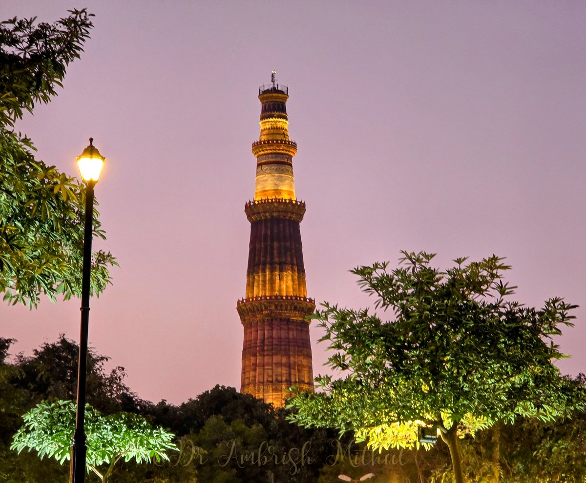 DrAmbrishMithal's tweet photo. Lovely Saturday evening at the fresh and revamped #Mehrauli #Archeological #Park 
Qawali by the famous Sabri brothers - backdrop of rhe beautifully lit #Qutubminar, by the side of Quli Khan's tomb/ Metcalfe house and #Cafestone
Thanks @LtGovDelhi for doing this for Delhi lovers
Thanks @ashishkundra @ambreen06615259 for inviting us