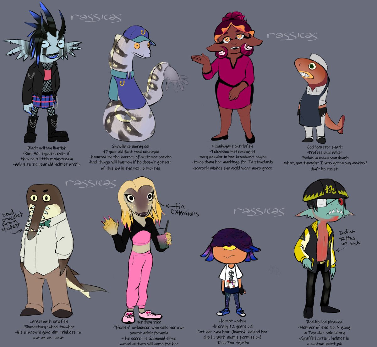 rassicas's tweet photo. more assorted Splatoon civilian designs! https://t.co/mRsvGxohSc
