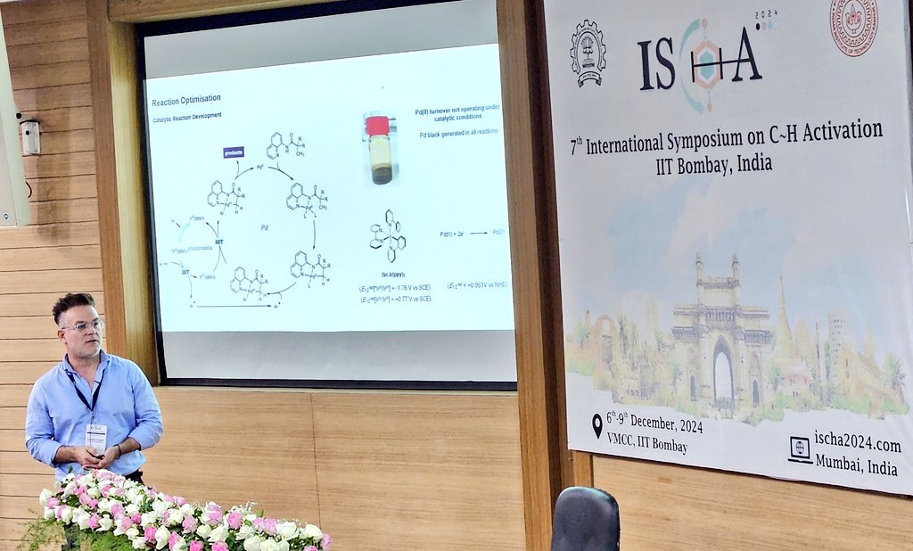 ISCHA 2024 (@ischa2024) on Twitter photo An exhilarating keynote session by Prof. Anastasios Polyzos (<a href="/PolyzosAP/">Anastasios Polyzos</a>) from <a href="/ChemistryUoM/">School of Chemistry | University of Melbourne</a> on photoexcited Palladium complexes and their role in enabling directed C(sp3)-H functionalisations, leaving the audience dazzled and inspired. #ISCHA2024 An exhilarating keynote session by Prof. Anastasios Polyzos (<a href="/PolyzosAP/">Anastasios Polyzos</a>) from <a href="/ChemistryUoM/">School of Chemistry | University of Melbourne</a> on photoexcited Palladium complexes and their role in enabling directed C(sp3)-H functionalisations, leaving the audience dazzled and inspired. #ISCHA2024