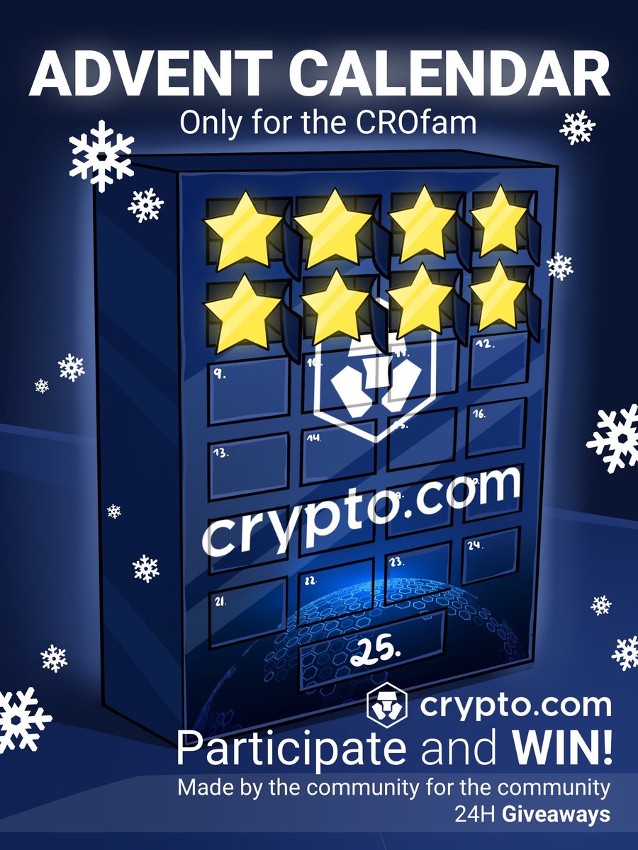 Jessedakilla's tweet photo. ADVENT CALENDAR 24h🎄#Giveaway 
Only for the #CROfam  
8/25

Host: @jessemaier.cro
🏆Prize: 100 $CRO & 1 NFT from @TheCroCult 

1️⃣ Like+RT
2️⃣ Tag 1 (multiple entries)
3️⃣ Follow @Jessedakilla 

ℹ️ x1 everyday - Stay tuned for the next one. FOR FUN🚀 Every prize is set by a daily host💯

#cryptocom   #FFTB   @cryptocom https://t.co/F3lVEW66i7