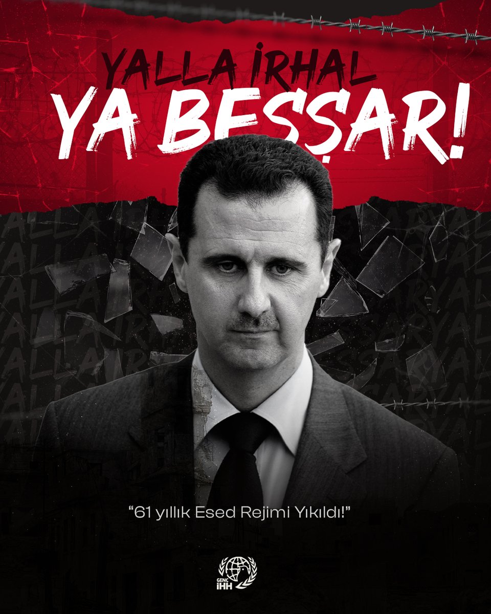 61 Yıllık Esed Rejimi Yıkıldı!
#ÖzgürSuriye