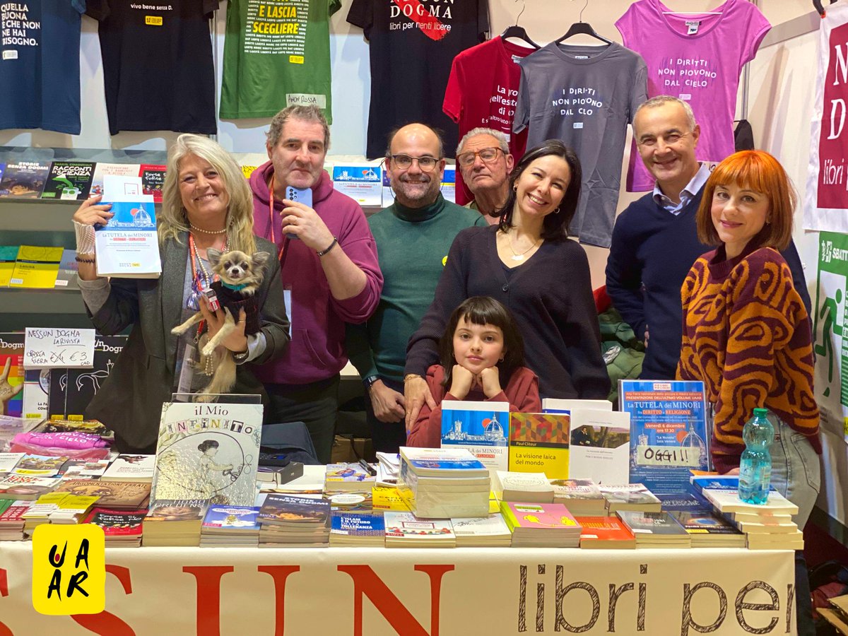 UAAR_it's tweet photo. Oggi è l'ultimo giorno per passare a trovarci a "Più Libri Più Liberi", al Centro Congressi La Nuvola di Roma. Allo stand E07 potrai scoprire i libri e la rivista Nessun Dogma, i nostri gadget e potrai anche prendere la tessera Uaar 2025!
#PLPL24 #NessunDogma https://t.co/xGfjurvoY2