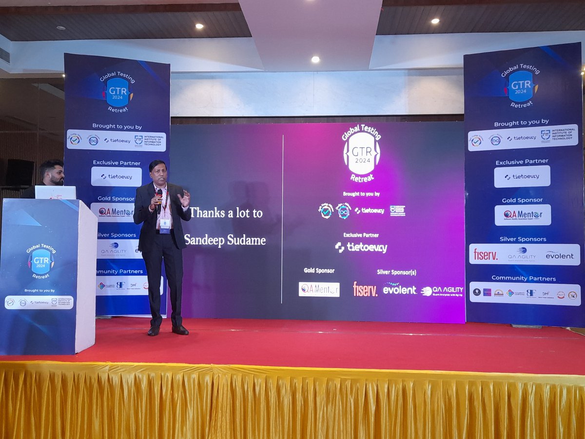 TestingRetreat's tweet photo. Thank You Sandeep Sudame for Wonderful Session. https://t.co/42rGXMMmgZ