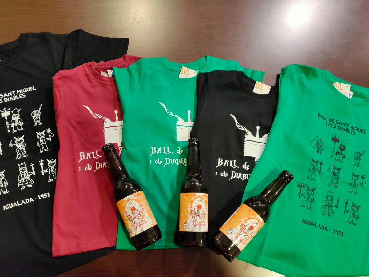 Aquest Nadal regala el Ball de Sant Miquel!
🎁Pack "LLucifer": 25€, 2 samarretes i pack de 3 cerveses "Miquelet"
🎁Pack "Diablessa": 20€, samarreta, mocador i pack de 3 cerveses "Miquelet"
🎁Pack "Capità Borró": 10€, una samarreta 
🎁Pack "Alféres": 8€, 3 cerveses "Miquelet"