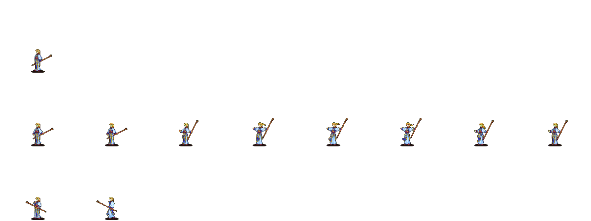 gameandfun2020's tweet photo. SRPG Studioの魔法系モーション素材です。エルフのプリーストです。公式の利用規約に準じて使用されてください。不具合がありましたらご連絡ください。
※プリースト男のアニメなど流用可能です
※改変自由です https://t.co/0Ay0CezPLx