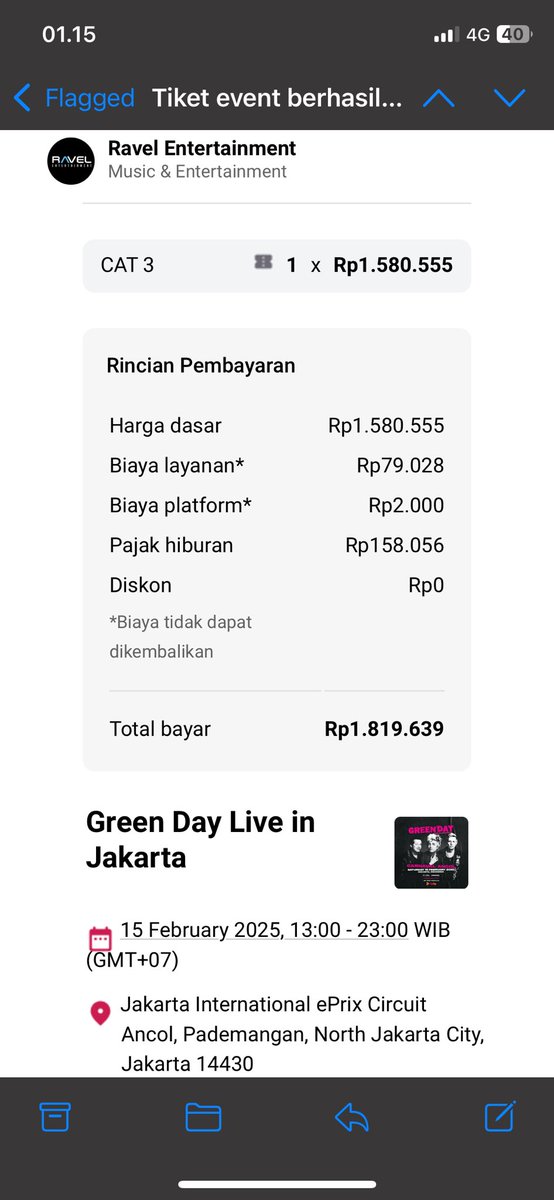 WTS tiket greenday jakarta punya pribadi harga sesuai web aja,gak ada fee bukan calo #GreenDay #greendayjakarta #wts