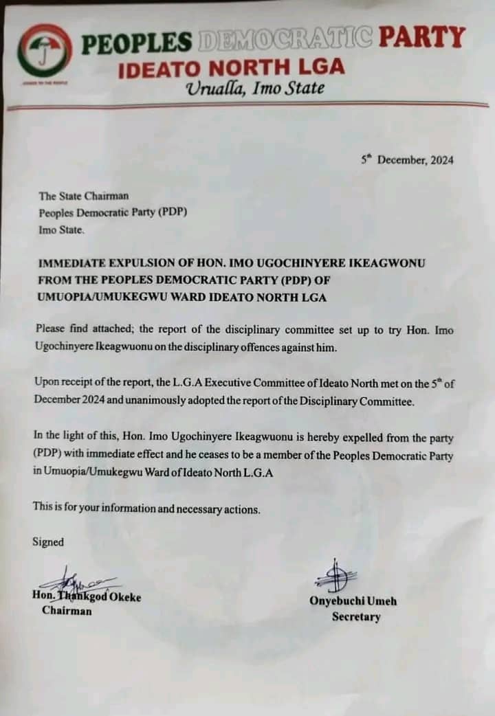 marvelchenko's tweet photo. @IkengaImo You will continue to post and get tired, the public already know you are expelled from PDP, goto Court or join APP https://t.co/lZYtZErrXT