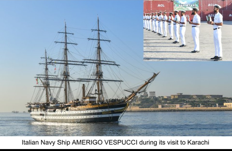 ShabanBangulzai's tweet photo. 🇮🇹🚢 Italian Navy’s iconic training ship ITS Amerigo Vespucci arrives in Karachi for a 3-day goodwill visit, marking its inaugural trip to Pakistan! Strengthening Pak-Italian naval ties &amp; fostering global maritime partnerships.

#ItalianNavy #PakNavy #GoodwillVisit https://t.co/7eEaiOTIbi