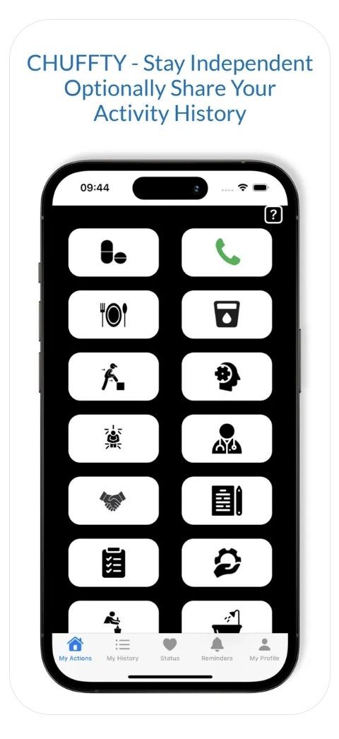 ChufftyWellness's tweet photo. Get Daily Check-Ins and Track Activities of Daily Living (ADLs). Latest CHUFFTY app for iPhone now available. https://t.co/eUMkVNur7I… 
#chuffty #eldercare #independentliving #seniorsupport https://t.co/cbDQzR16pj