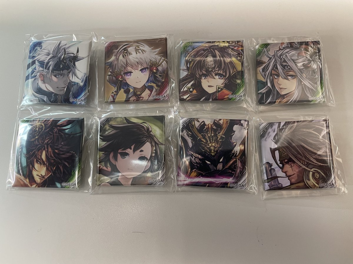 英傑大戦】 缶バッジ 孫策、望月千代女、甲斐姫、沖田総司、永倉新八