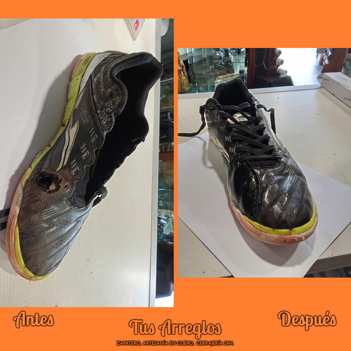 Tus_Arreglos's tweet photo. REPARACIÓN DE CALZADO👠👢👡👟
Si tus deportivas de toda la vida te dan servicio y tienen algún defecto, como el de este ejemplo, no dudes en venir a vernos. Nosotros tenemos la solución. https://t.co/ixRj1S18ny
