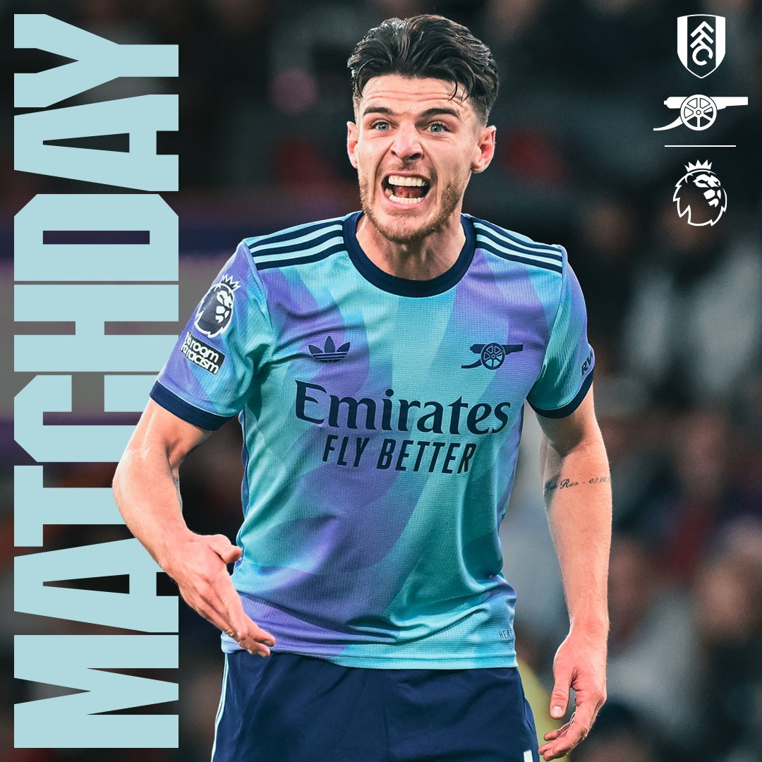 Arsenal's tweet image. 🟣 𝗠𝗔𝗧𝗖𝗛𝘿𝘼𝙔 🔵

🆚 Fulham
🕑 2pm (UK)
🏆 Premier League
🏟 Craven Cottage
