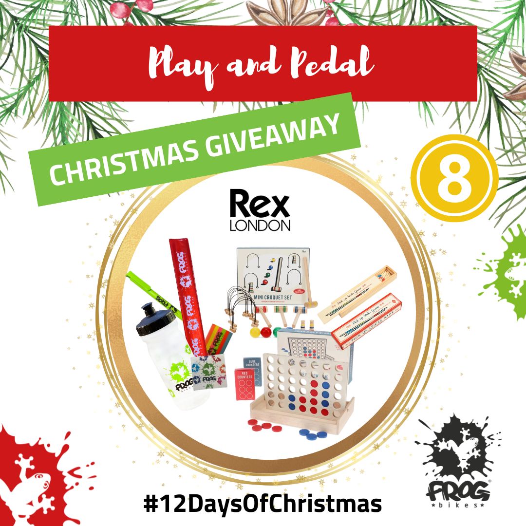 frogbikes's tweet photo. 𝐃𝐚𝐲 𝟖 of #12DaysOfChristmas 'Play and Pedal' Competition! #Win a wooden set of Rex London games and Frog Bikes goodies!

👉 TO ENTER: Head over to https://t.co/9Xlq6XeMgl to find out how to enter. 

T&amp;Cs - https://t.co/yeWyBfxirp

#FrogBikes #Competition #Giveaway https://t.co/UhS1ctloCa