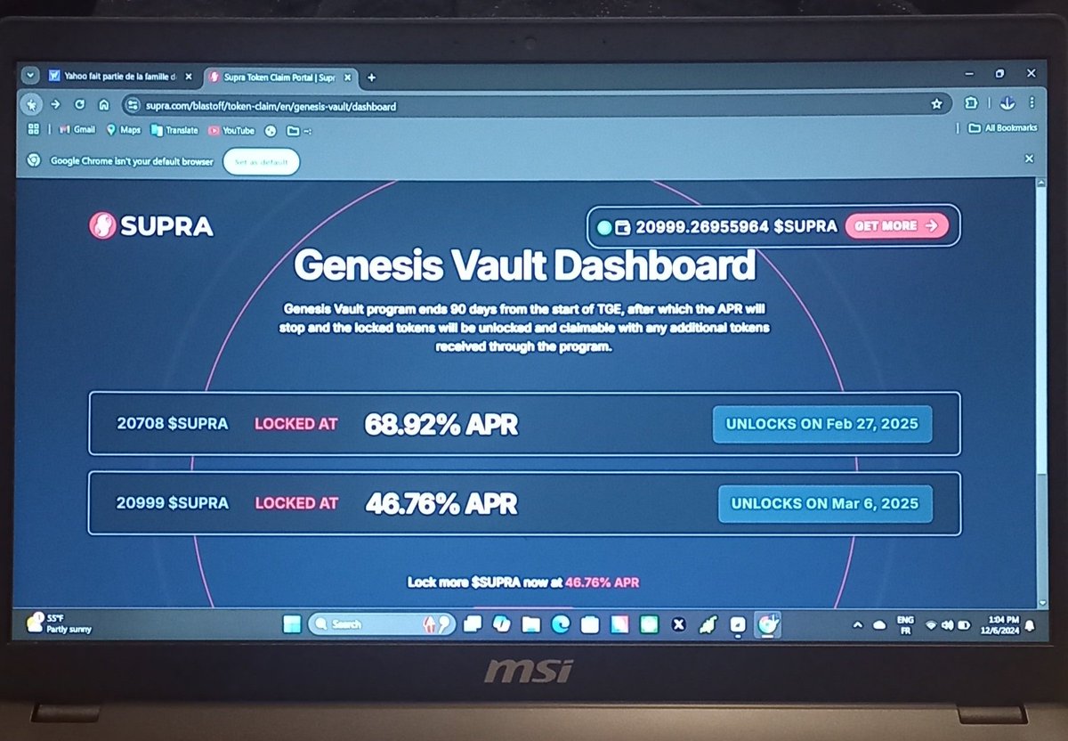 If <a href="/SUPRA_Labs/">Supra</a> reaches $1, I don't want to talk to anybody anymore. I have been telling my friends to invest in this project, but they keep laughing at me. And reading this what are you waiting for? #CryptoNews #bitcoin100k