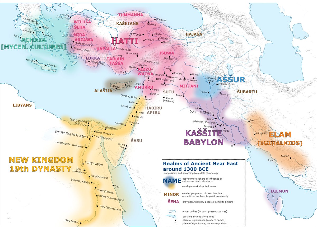 SumerianHittite's tweet photo. 𝐌𝐚𝐩 𝐨𝐟 𝐭𝐡𝐞 𝐍𝐞𝐚𝐫 𝐄𝐚𝐬𝐭 𝐣𝐮𝐬𝐭 𝐛𝐞𝐟𝐨𝐫𝐞 𝐭𝐡𝐞 𝐁𝐫𝐨𝐧𝐳𝐞 𝐀𝐠𝐞 𝐂𝐨𝐥𝐥𝐚𝐩𝐬𝐞
The Bronze Age Collapse was a rapid and near-total collapse of these civilizations that occurred between 1200 and 1100 BC.
Click on map to enlarge
https://t.co/abfDwmlV5C https://t.co/asUSh91gxp