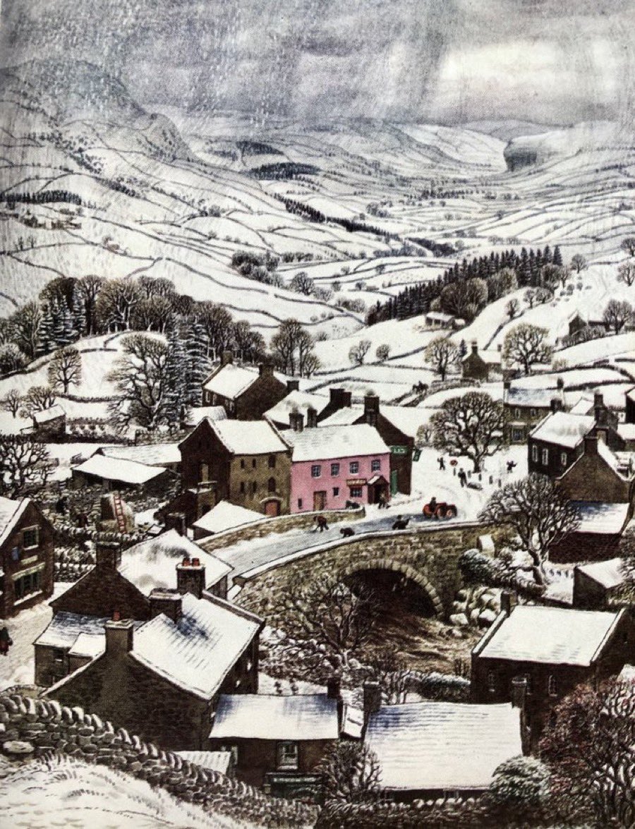 Ladybird Artists Advent Calendar, window 8
‘Snowstorm in a Pennine Valley’
Artist: SR Badmin