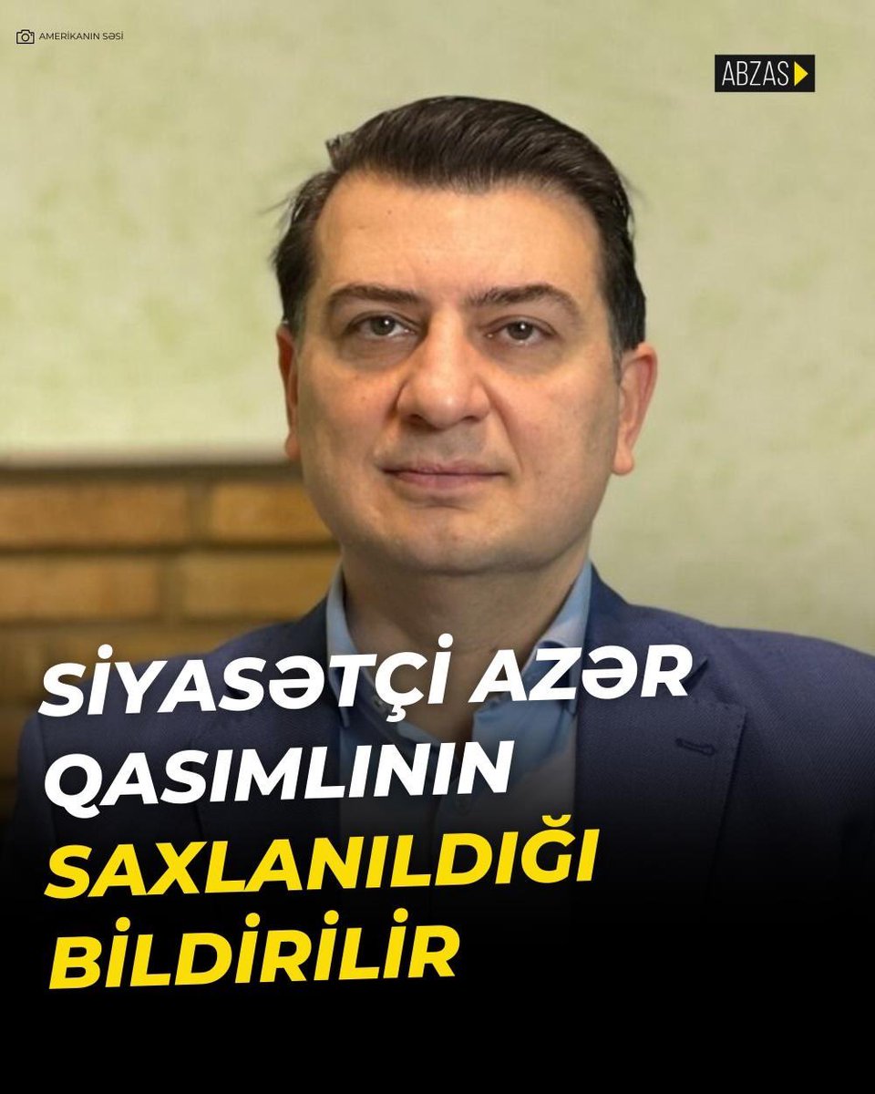 Siyasi Menecment İnstitutunun rəhbəri, siyasətçi Azər Qasımlının bu gün səhər saatlarında saxlanıldığı bildirilir.

Bu barədə məlumatı jurnalist Şahnaz Bəylərqızı sosial media hesabında yayıb. Jurnalist bildirib ki, Azər Qasımlının saxlanılması ilə bağlı məlumatı həyat yoldaşı