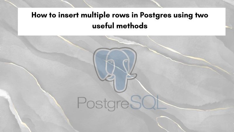 geshan's tweet image. Inserting multiple rows in Postgres doesn&apos;t have to be a hassle! 💡 In my latest article, I share two powerful methods: the classic single INSERT statement and the efficient COPY command for bulk data import. #PostgresTips #Coding #DataManagement 

buff.ly/3OBbfOj