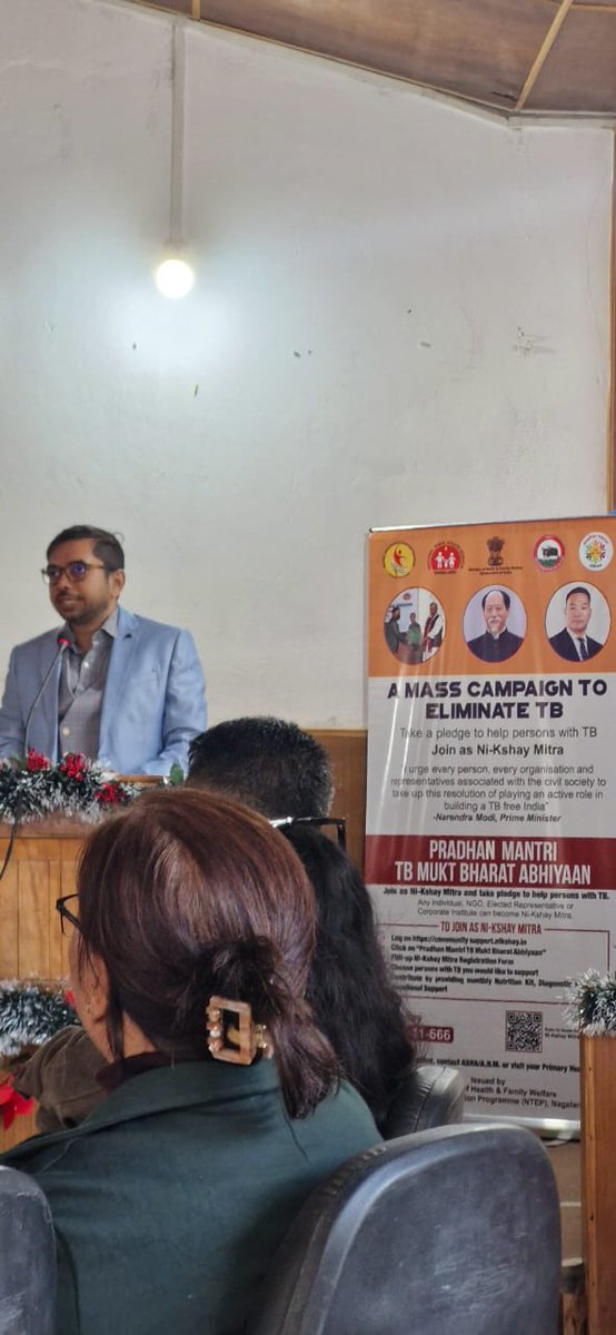 Chos_Rhts's tweet photo. Launch of 100 Days Intensified Campaign on TB Elimination (NIKSHAY SHIVIR) in Wokha District by Shri.Vineet Kumar, IAS, Deputy Commissioner Wokha at DC Office Wokha on December 7. 
#Tuberculosis #Nagaland @NagalandNhm https://t.co/xY7HKDSOig