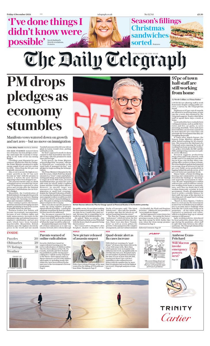 IstaJan's tweet image. 🔴Permission granted for judicial review challenge against decisions to cut to #WinterFuelPayment =case assessed as having “a real prospect of success” S.27B(2) CofS Act 1988
⚠️"Quad-demic of Winter #viruses driven by 4fold increase in flu"
🔴PM drops pledges as #economy stumbles