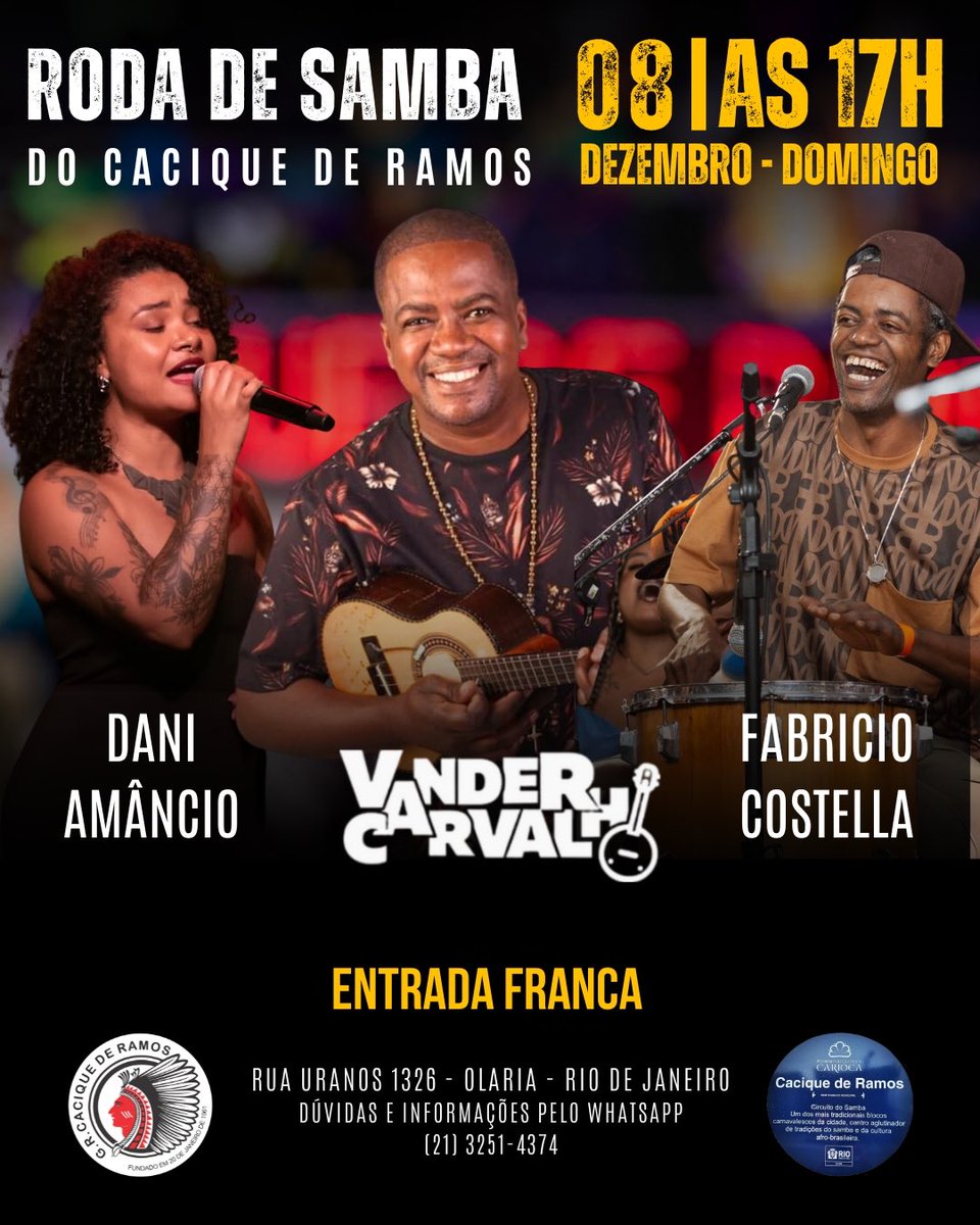 caciqueoficial's tweet image. Hoje tem!

Nossa roda de samba se inicia às 17h! Teremos na nossa casinha, a cantora Dani Amâncio e os cantores Vander Carvalho e Fabrício Costella!

Cheguem cedo e garantam o melhor lugar no nosso compromisso! 🙌🏾

#caciquederamos
#sambaraiz
#templodosamba
#domingou
#rodasdesamba